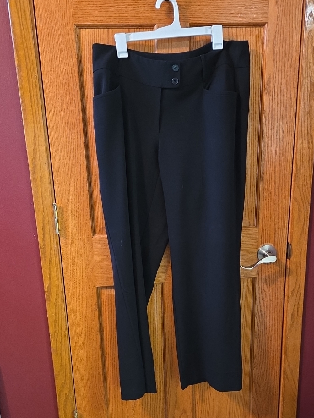 Rafaella Black Straight-Leg Women's Pants